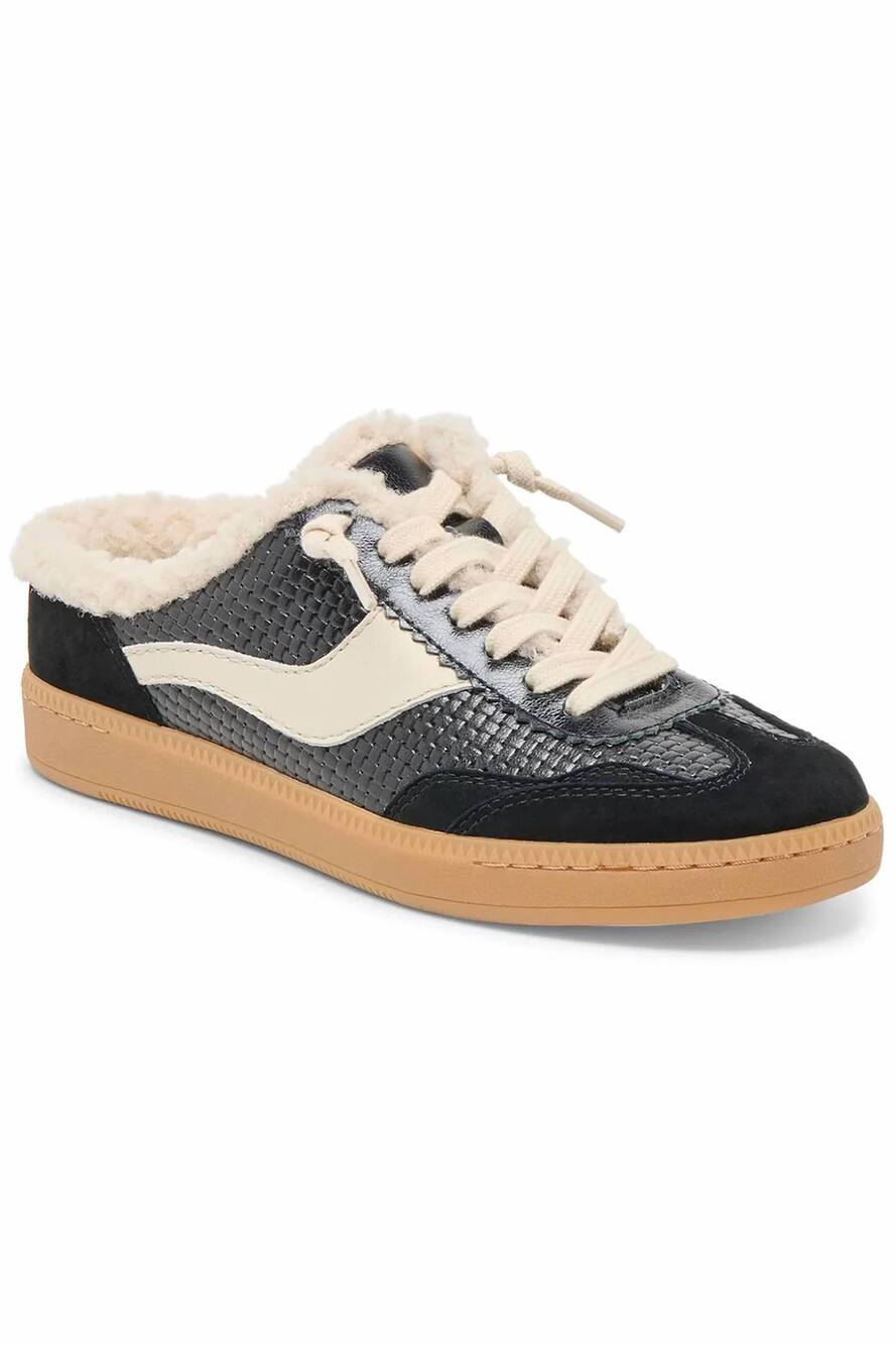 NEW DOLCE VITA women's slide plush sneaker in black
